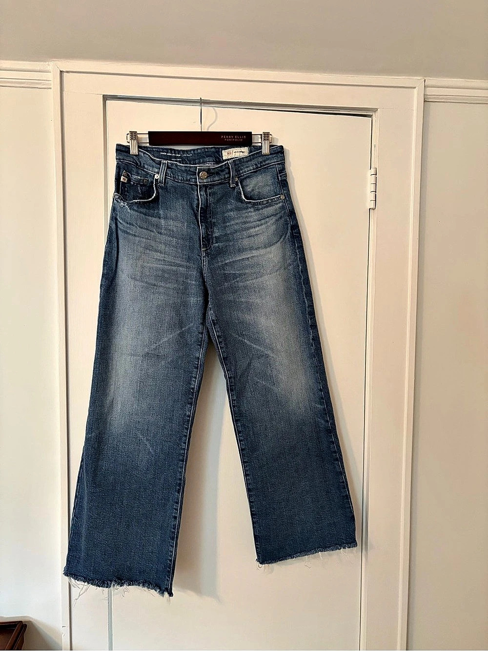 AG Sage Wide Leg Crop Wide Leg Crop Jeans in Blue